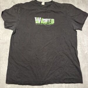 Wicked New York Broadway One Short Day In NYC Black Shirt Sizd Medium Musical